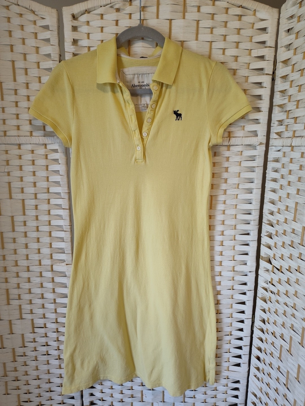 Abercrombie & Fitch Light Yellow Polo Shirt Dress